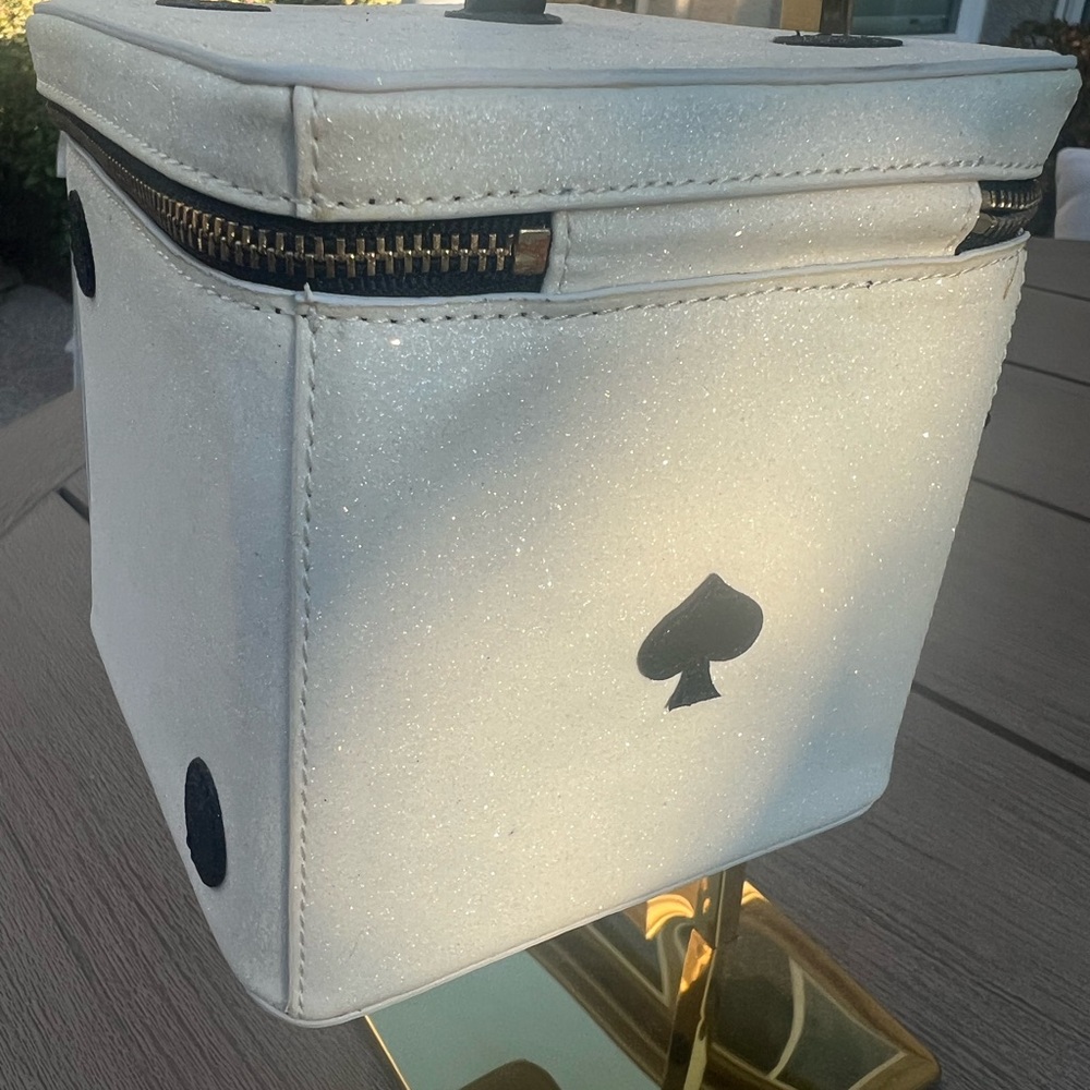 White Dice-Shaped Handbag with Black Dots - Picture 5 of 9